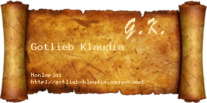 Gotlieb Klaudia névjegykártya